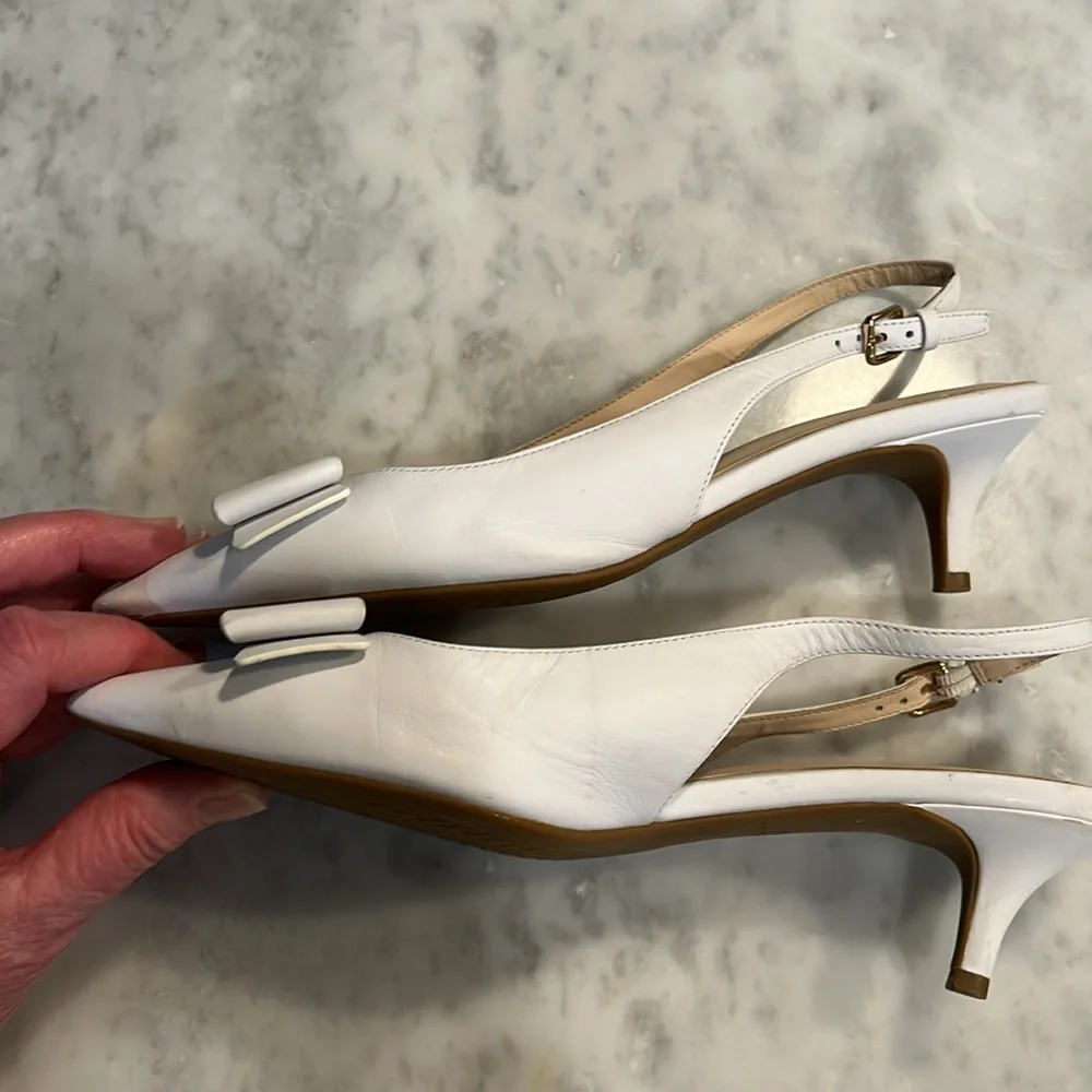 Cole Haan white Heels; Size 6 - Picture 9 of 11